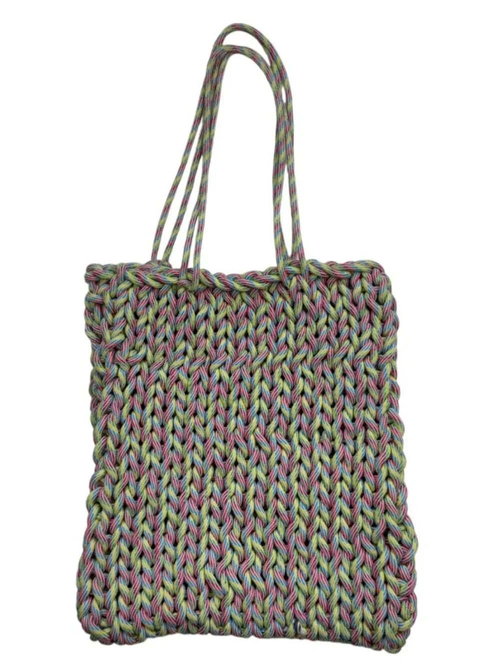 Urban Outfitters UO Zoya Rope Tote Bag Purse Blush Crochet